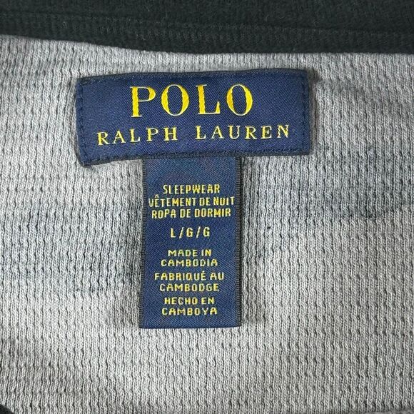 Chaps Ralph Lauren Waffle Knit Long Sleeve Black Camo T Shirt - Men’s US L - Picture 7 of 8